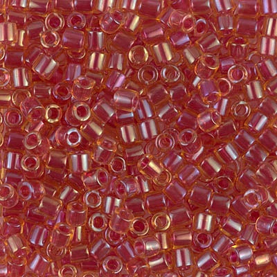 DBL0062 - Light Topaz/Light Raspberry Inside Color Lined/Rainbow 10 grams